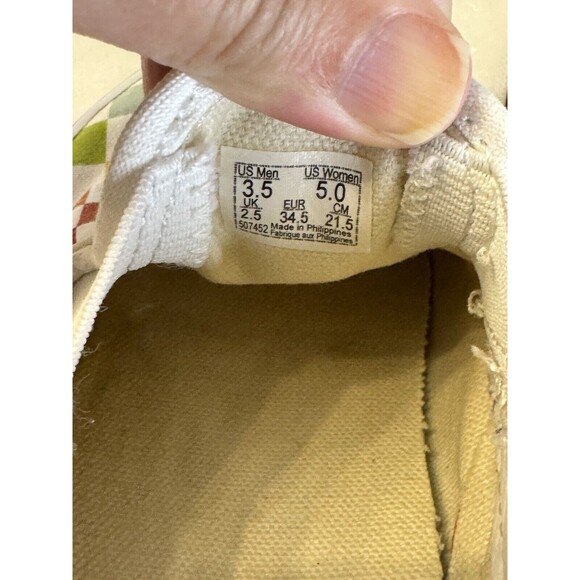 Vans Classic Slip-On Retro Rainbow Checkerboard Skateboard Shoes Sz 5.0W 3.5 Men - Picture 9 of 10